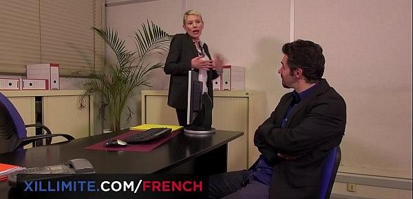  French mature anal fucked in the office